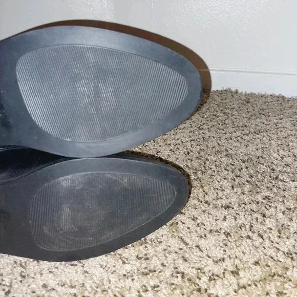 Vintage 1990s Life Stride Leather Ankle Boots Size 9M Black 3 Strap Booties - Picture 6 of 11